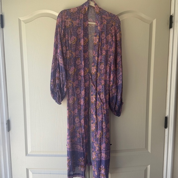 Spell & gypsy Juniper robe NWT UFT purple gold boho s/m - Picture 2 of 3